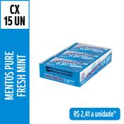 Goma de Mascar Mentos Pure Fresh Mint 3 camadas Sem Açúcar - caixa 15un