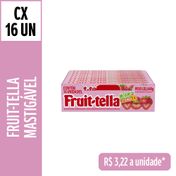 Bala Mastigável Fruittella Morango - caixa 16un