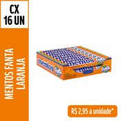 Bala Mentos Fanta Laranja - caixa 16un