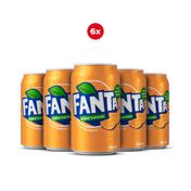 Pack 6 Fanta Laranja 350ml