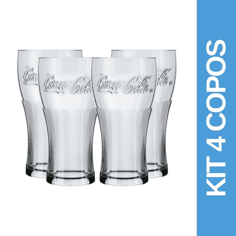 Kit4CoposContourCocaColaCristal470ml