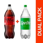 Dual Pack Coca-Cola Sem Açúcar 2L e Sprite Original 2L
