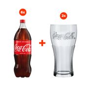 Combo 6 Coca-Cola Original 2L e Copo Contour