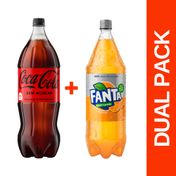 Dual Pack Coca-Cola Sem Açúcar 2L e Fanta Laranja Zero 2L