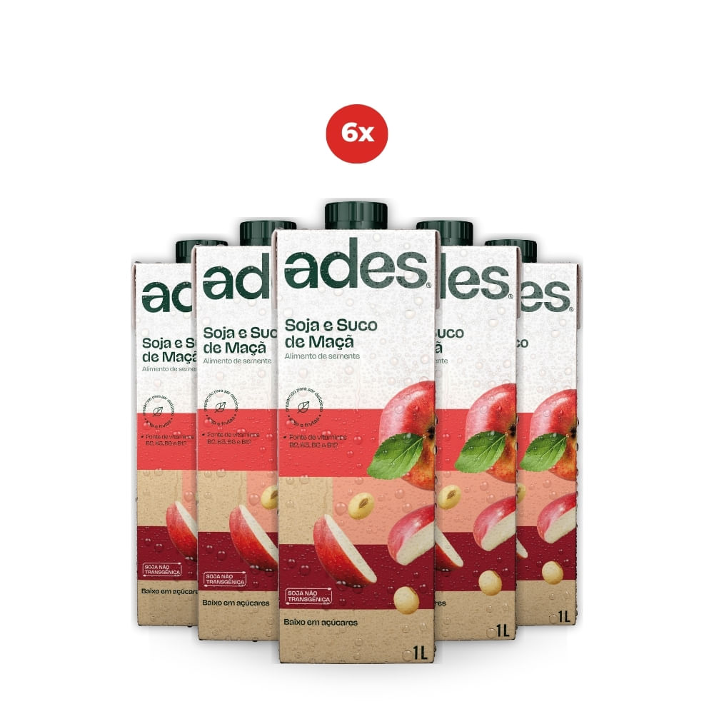 Pack 6 Ades Maçã 1L