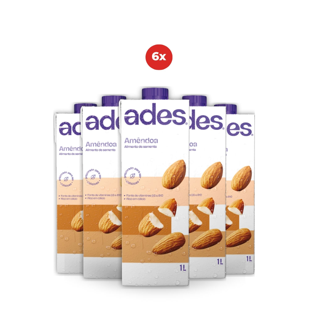 Pack 6 Ades Amêndoas 1L