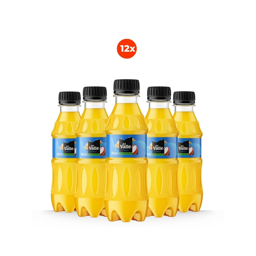 Pack 12 Del Valle Frut Frutas Cítricas 200ml Pet