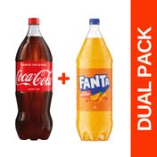 Dual Pack Coca-Cola Original 2L e Fanta Laranja 2L