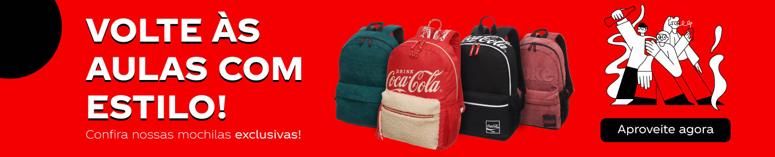 Volta às aula com mochilas oficiais Coca-Cola