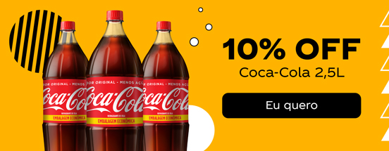 Coca-Cola Original 2,5L com 10% de desconto